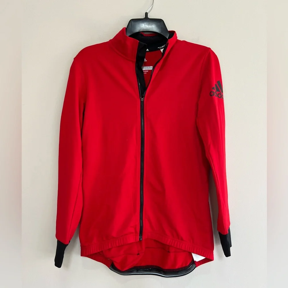 Adidas Women's Climaheat Winter Triathlon Cycling Jersey, Scarlet Red/Black, L - Picture 2 of 11